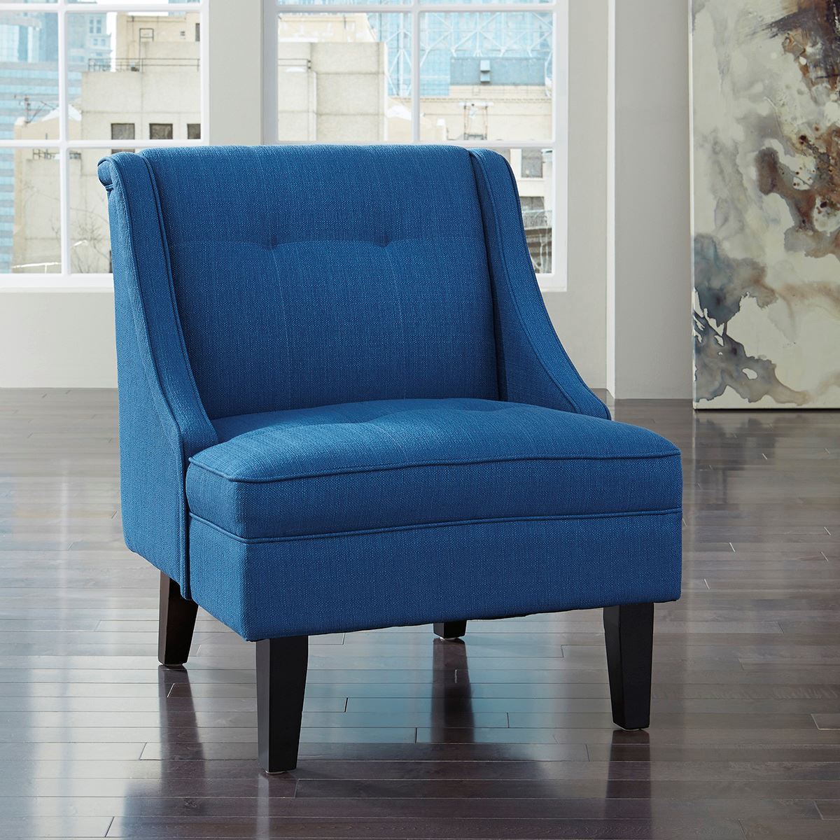 Accent Chair in Blue Living Room Chairs Lifestyle