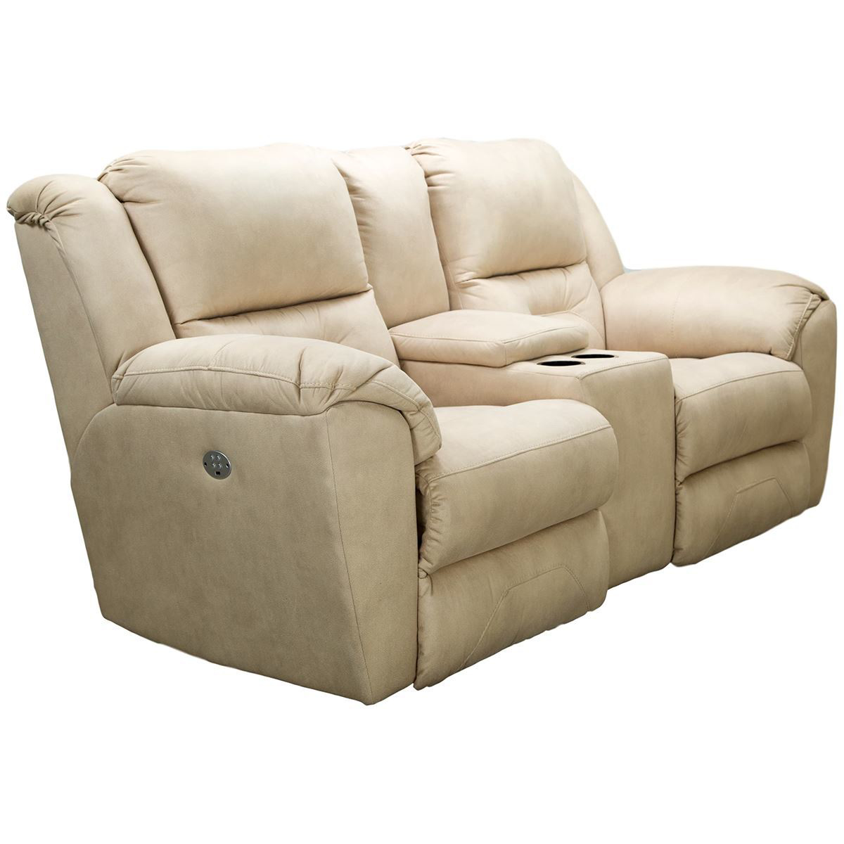 Picture of Graham Khaki Power Headrest Loveseat with Console