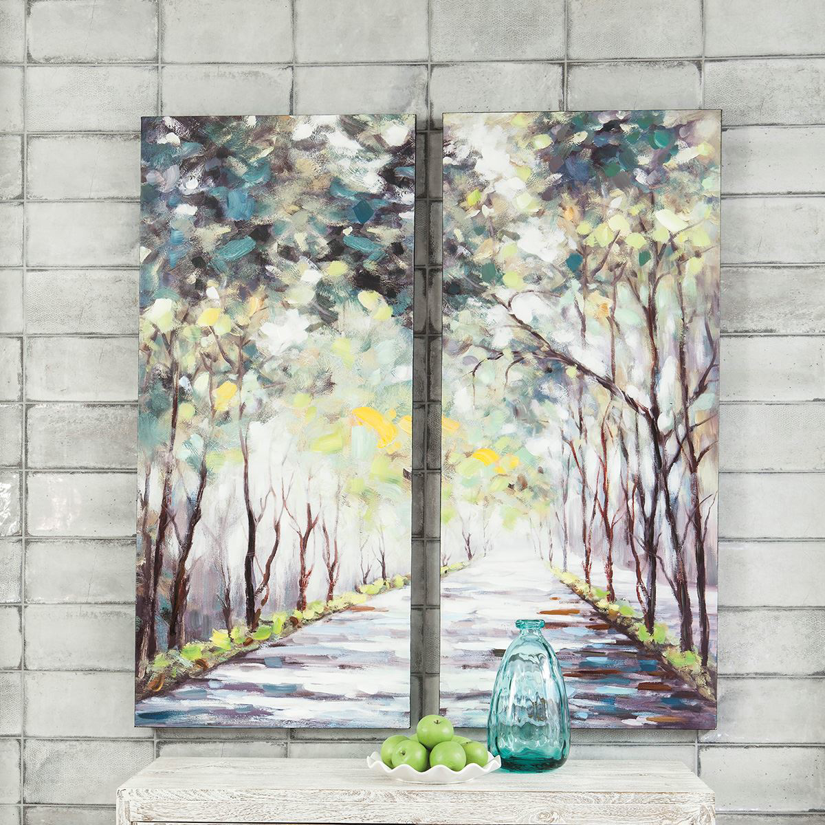 Picture of Donagh Shaded Tree Wall Canvas Set