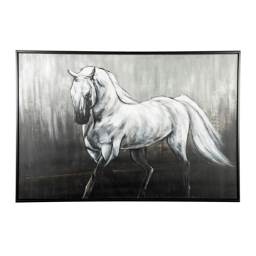 Picture of Victor Black & White Horse Wall Canvas