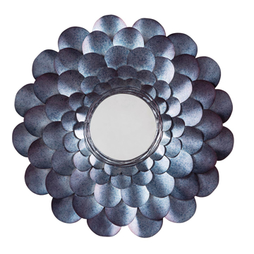 Picture of Deunoro Blue Metal Round Mirror