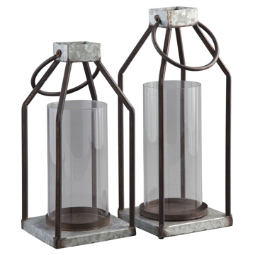 Picture of Deidrick Set Of 2 Metal Lanterns
