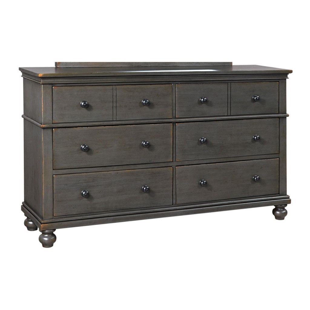 Oxford 6 Drawer Double Dresser In Peppercorn Lifestyle Furniture