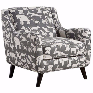 Picture of Doggie Graphite Accent Chair