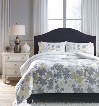 Picture of Maureen Gray and Yellow King Comforter Set