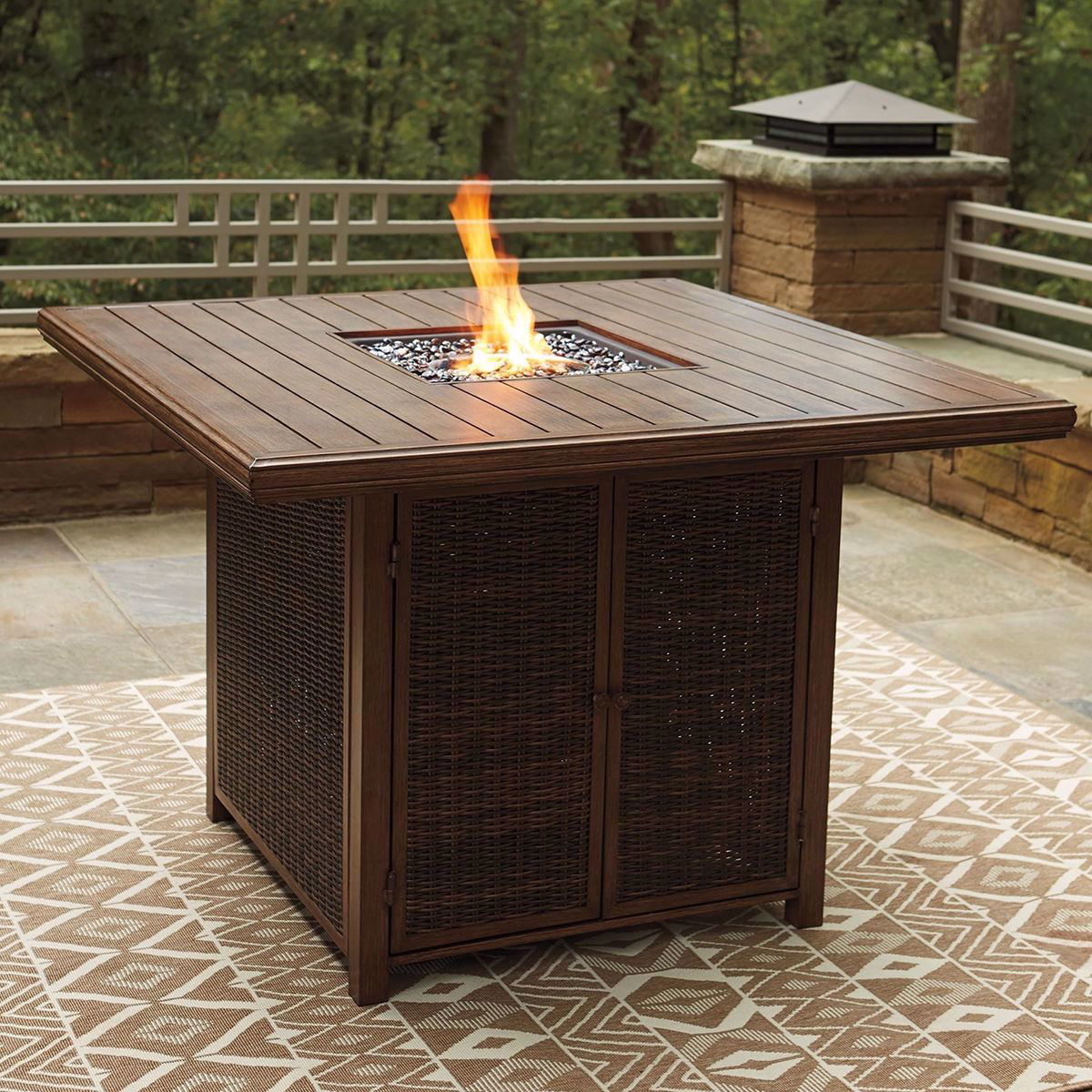 Picture of Denver Square Bar Table with Fire Pit