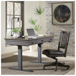 Picture of Oxford Adjustable Desk Set in Peppercorn