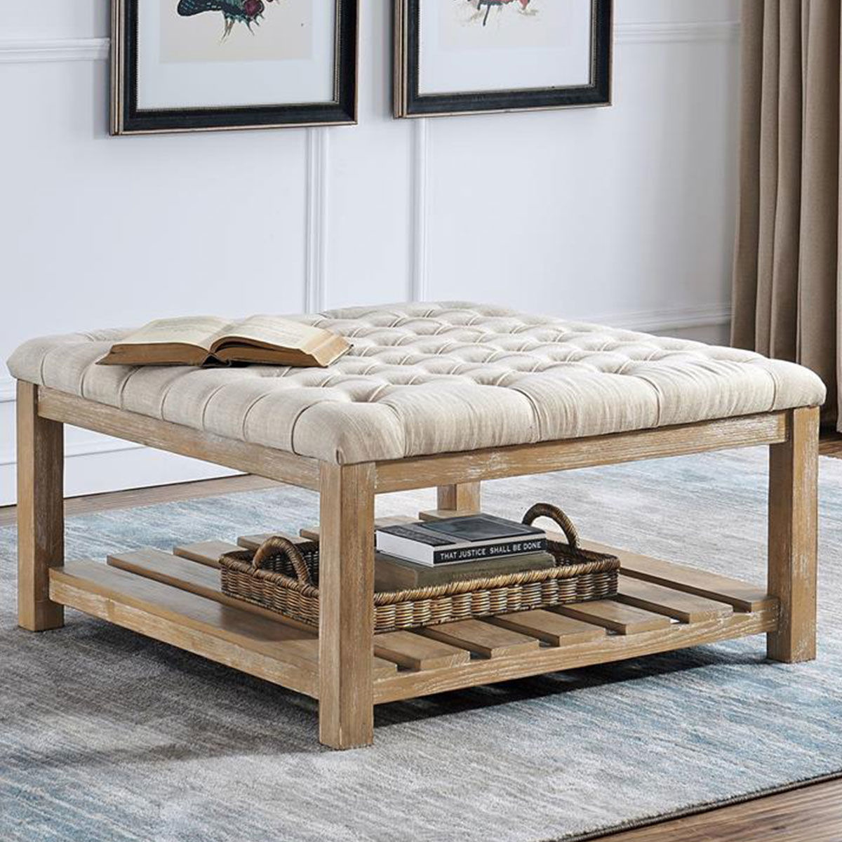 Picture of SQUARE ACCENT COCKTAIL BENCH