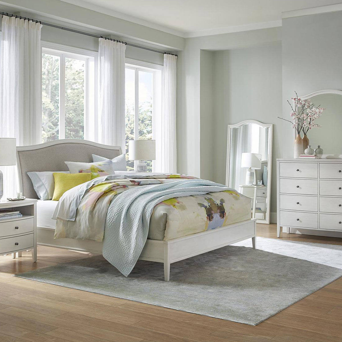 Picture of CHARLOTTE UPHOLSTERED WHITE BED
