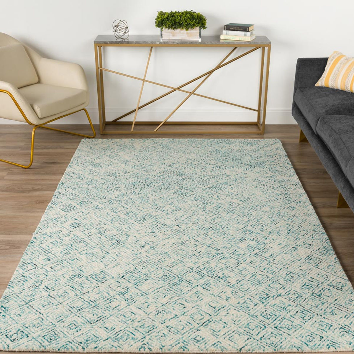 Picture of ZOE 1 TEAL 5'X7'6" AREA RUG