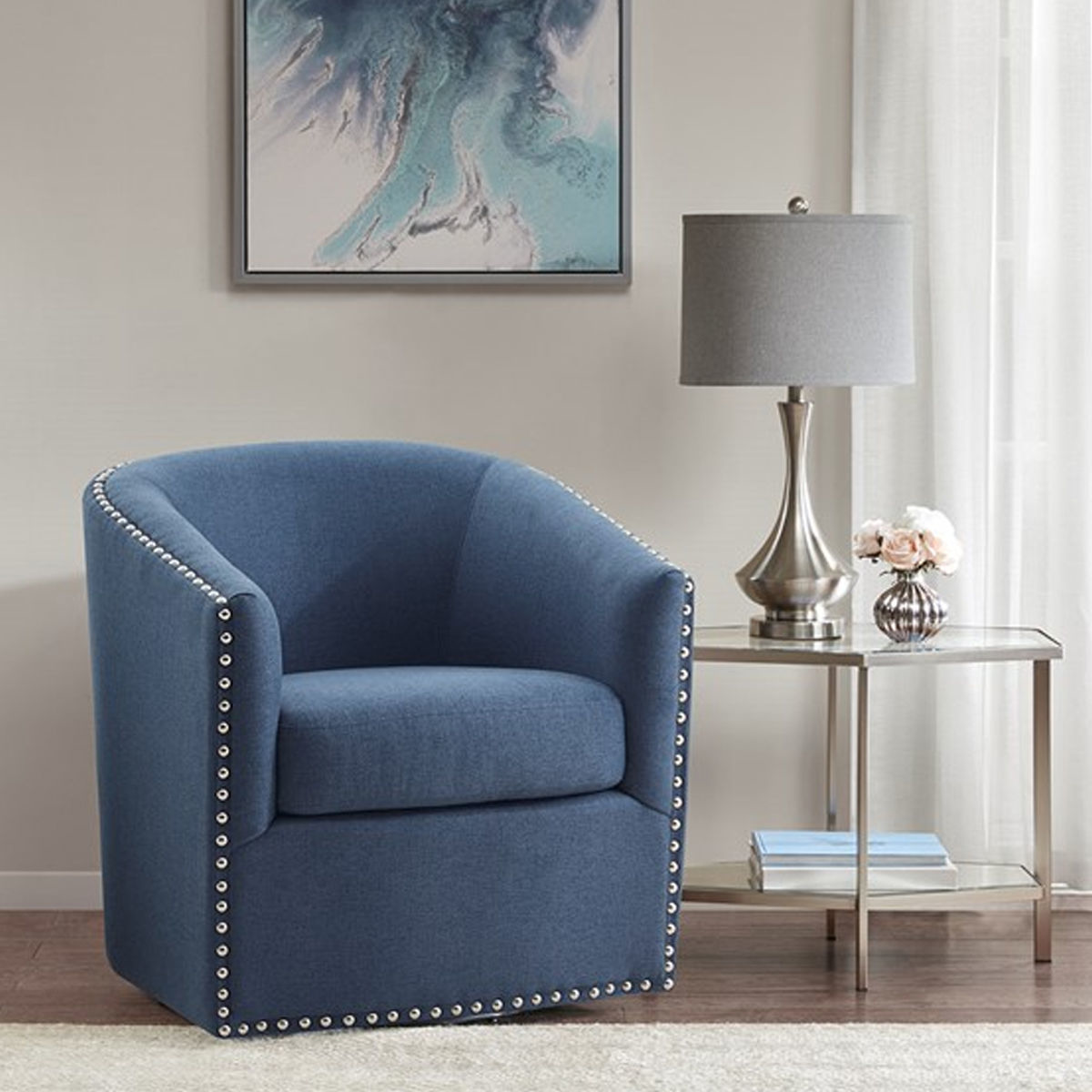 Picture of TYLER BLUE SWIVEL CHAIR