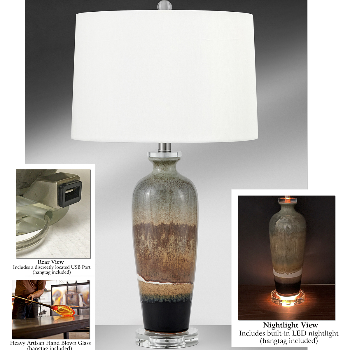 Picture of TAN/BROWN TABLE LAMP