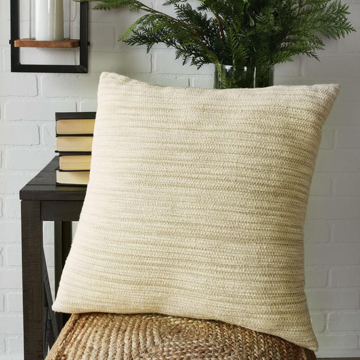 Picture of BUDREY 20" TAN/WHITE YARN DYED PILLOW