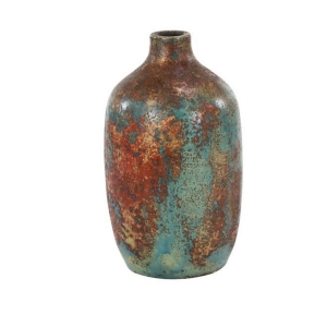 Picture of TURQ/COPPER VASE 12"