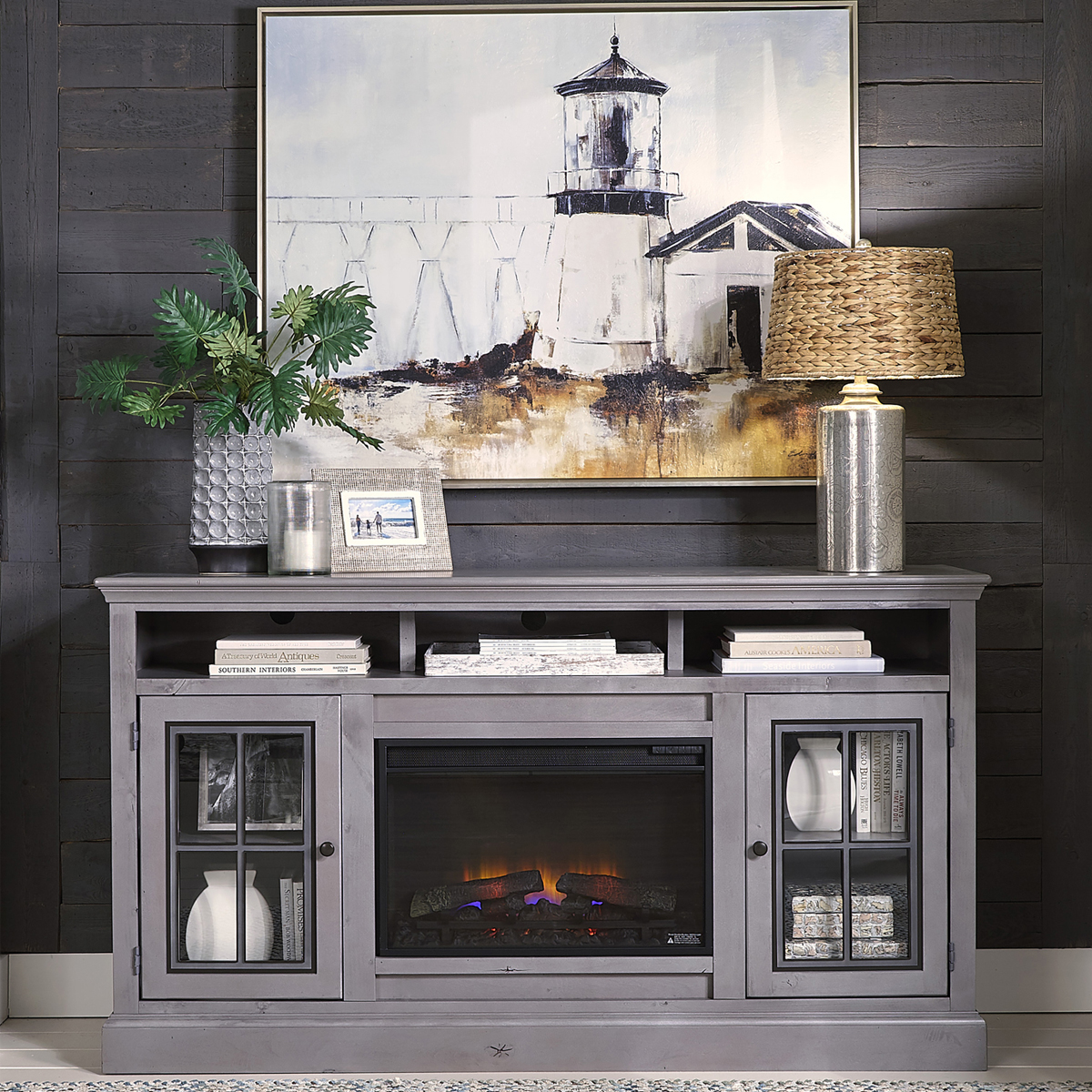 Picture of WINSTON 70" FIREPLACE IN GREY