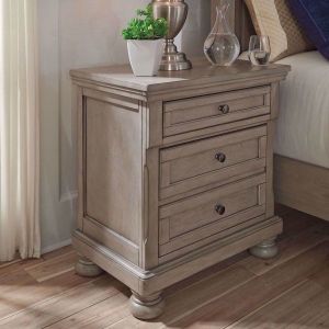 Picture of Kenley Light Gray 2 Drawer Nightstand