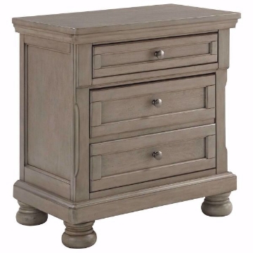 Picture of Kenley Light Gray 2 Drawer Nightstand