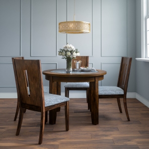Picture of URBAN ICON ROUND BROWN DINING TABLE