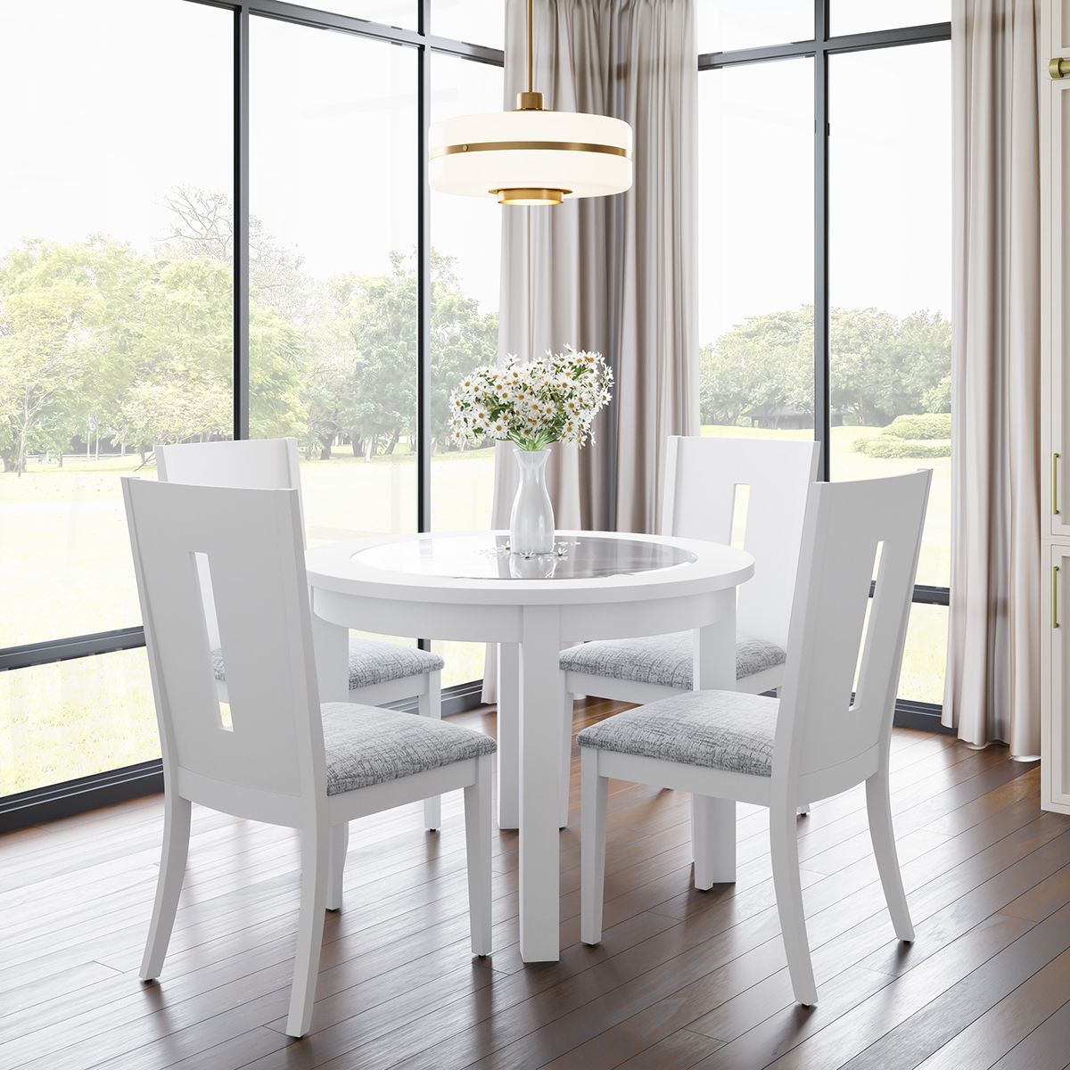 Picture of URBAN ICON WHITE 5PC DINING SET
