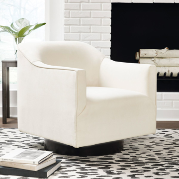 Picture of WEST PALM WHITE SWIVEL CHAIR