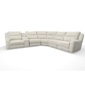 Picture of Dazzle 6 Piece Power Leather Sectional Sofa with Power Headrest