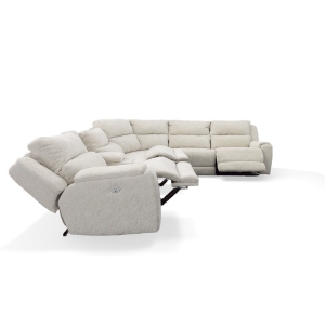 Picture of Dazzle 6 Piece Power Leather Sectional Sofa with Power Headrest