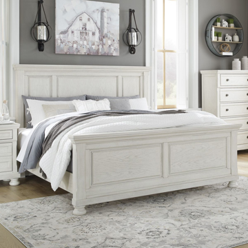Picture of KENLEY WHITE KING PANEL BED