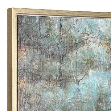Picture of TEAL/GRY MULTI TREE CANVAS