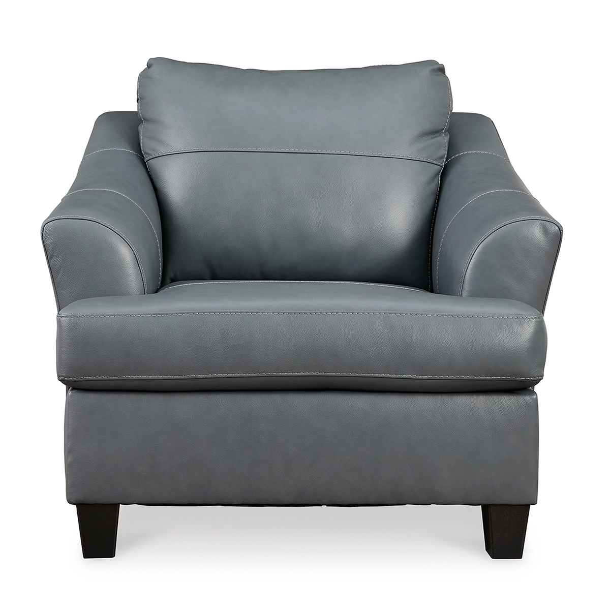 Picture of GENEVA BLUE LEATHER CHAIR