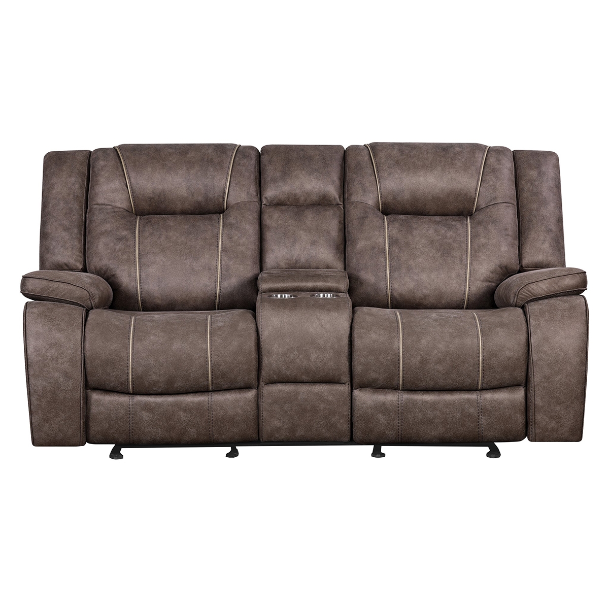 Picture of SHELTON MANUAL BROWN LOVESEAT