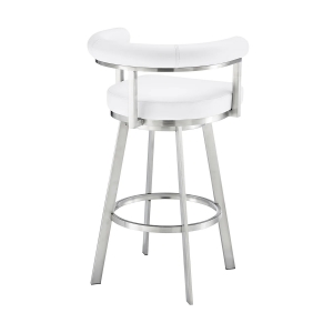Picture of MAGNOLIA STEEL AND WHITE 26" COUNTER STOOL