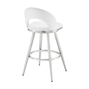 Picture of CHARLOTTE STEEL AND WHITE 26" COUNTER STOOL