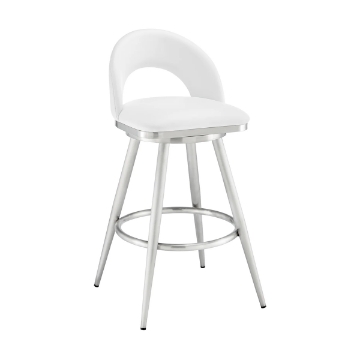 Picture of CHARLOTTE STEEL AND WHITE 30" BARSTOOL