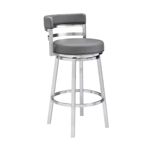 Picture of MADRID STEEL AND GREY 26" COUNTER STOOL