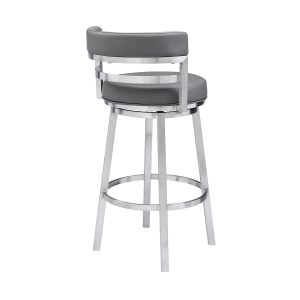 Picture of MADRID STEEL AND GREY 26" COUNTER STOOL