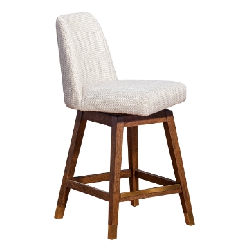 Picture of AMELIA BROWN OAK AND BEIGE 30" BARSTOOL