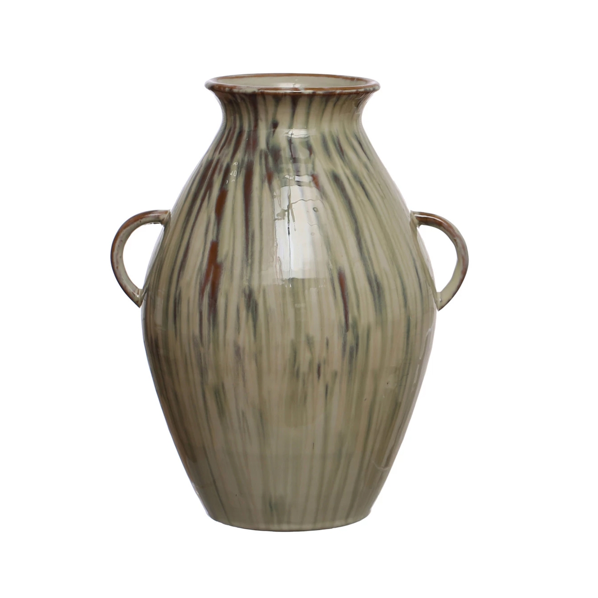 Picture of GLAZE VASE WITH HANDLES