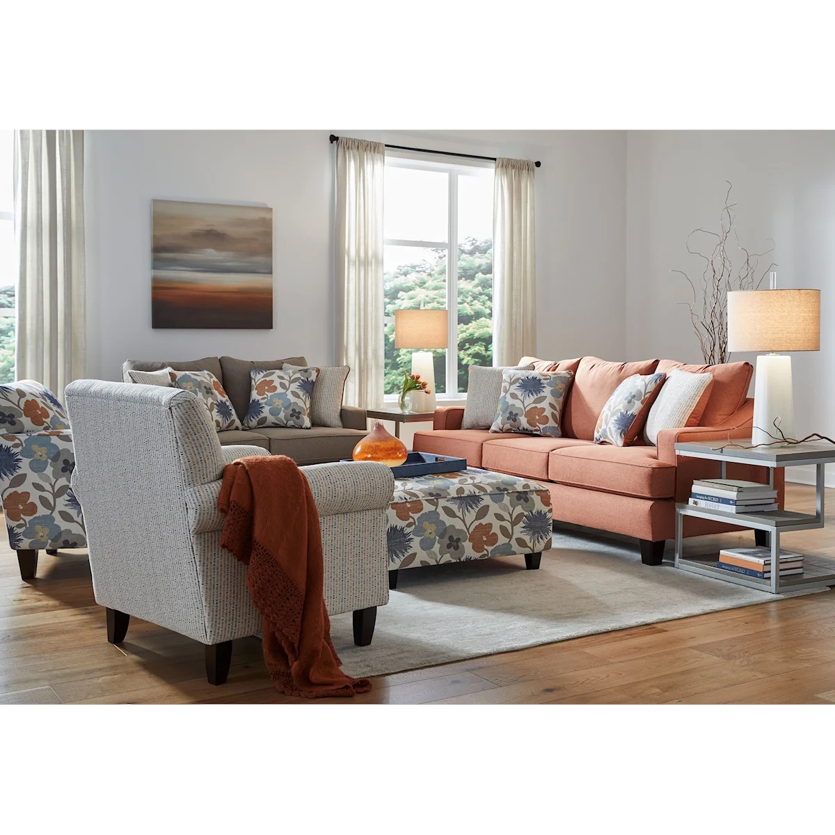 Picture of REYLAN SOFA IN CORAL