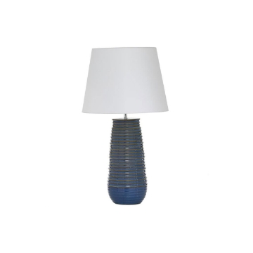 Picture of CERAMIC DUSTY BLUE TABLE LAMP