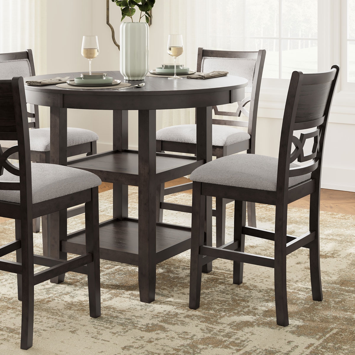 Picture of LUDWIG BROWN 5 PC COUNTER DINING SET