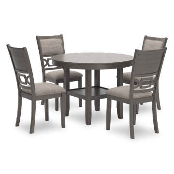 Picture of LUDWIG GRY 5PC ROUND DINING SET