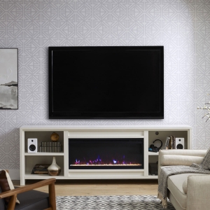 Picture of TATUM WHITE 96" FIREPLACE CONSOLE
