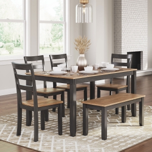 Picture of GESTHAVEN BROWN 6PC DINING W/BENCH