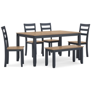 Picture of GESTHAVEN NAVY 6PC DINING W/BENCH
