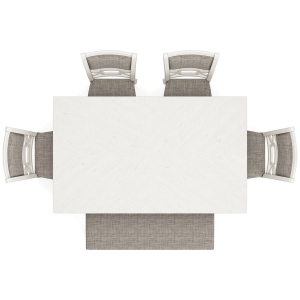 Picture of LUDWIG WHITE 6PC RECTANGLE DINING W/BENCH