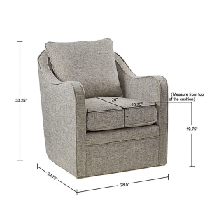 Picture of BIANCA SWIVEL CHAIR IN GREY