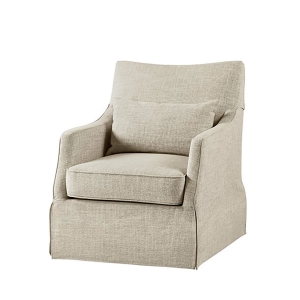 Picture of ENGLAND SKIRT SWIVEL CHAIR IN BEIGE