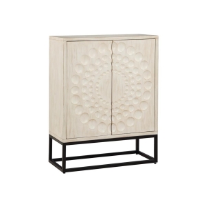 Picture of CREAM TWO DOOR BAR CABINET