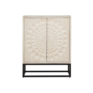 Picture of CREAM TWO DOOR BAR CABINET