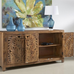 Picture of AJARA CARVED FOUR DOOR CREDENZA